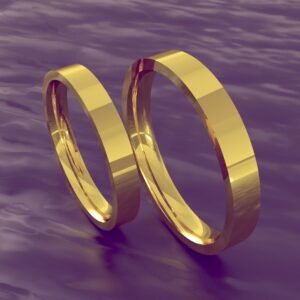 Argollas de matrimonio planas ( Código 0304 )