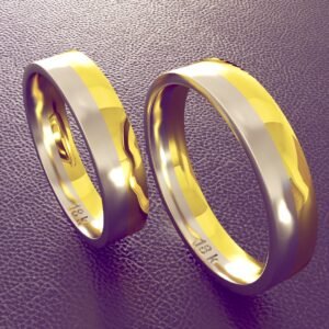 Argollas de matrimonio estilo ingles ( Código 0307 )