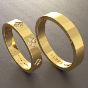 Anillos de matrimonio plano ( Código 0312 )