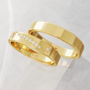 Anillos de matrimonio plano ( Código 0316 )