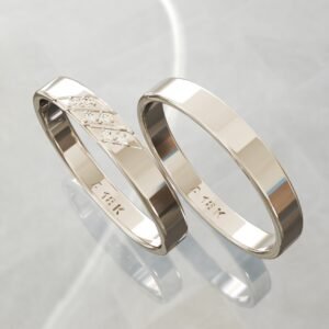 Anillos de matrimonio plano ( Código 0317 )