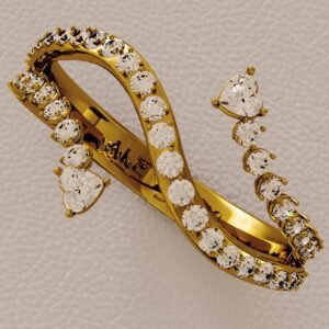 anillo juvenil dos corazones ( código 0102 )