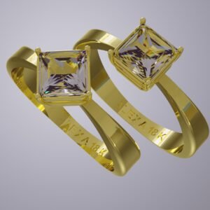 Anillo para dama cuadrado ( 0087 ) o cruzado ( 0088 )