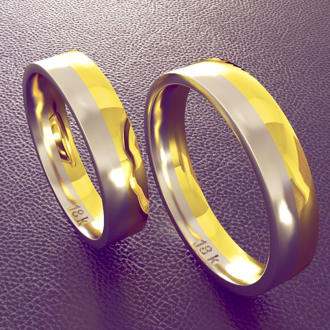 Argollas de matrimonio estilo ingles ( Código 0307 )
